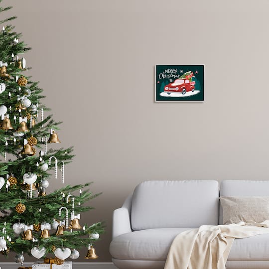 Stupell Industries Merry Christmas Gifts Truckload Framed Giclee Art
